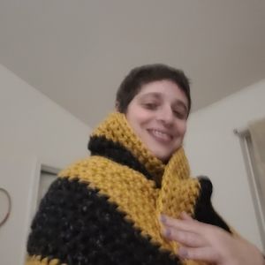 Crochet warm hat and throw  Blanket
